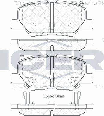 Тормозные колодки Icer задние для Mitsubishi Outlander III 2012-2026. Артикул 182118
