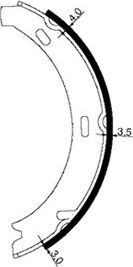 Тормозные колодки (стояночная тормозная система) Textar задние для Chrysler Crossfire 2003-2008. Артикул 91057100