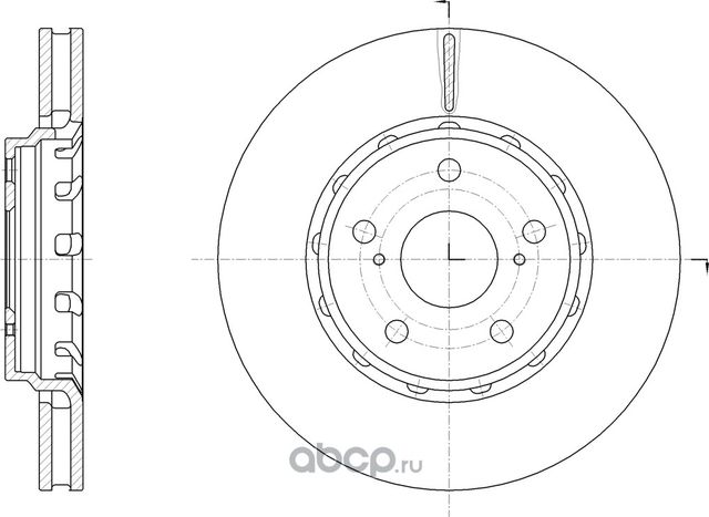 Диск тормозной (G-Brake). Артикул GR20843