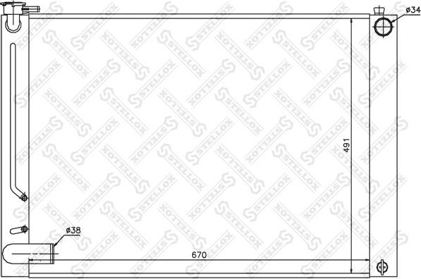 Радиатор охлаждения двигателя Stellox для Lexus RX II 2003-2008. Артикул 10-25363-SX