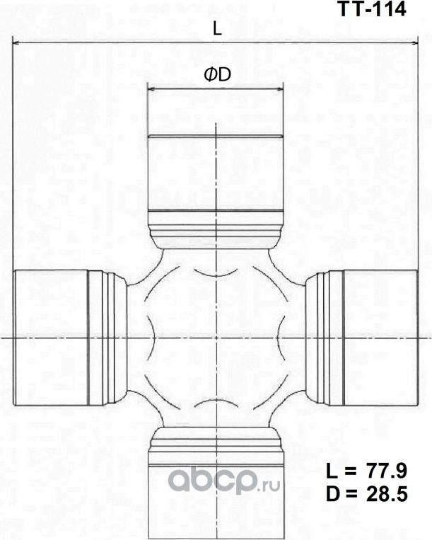 Крестовина карданного вала (Toyo). Артикул TT-114