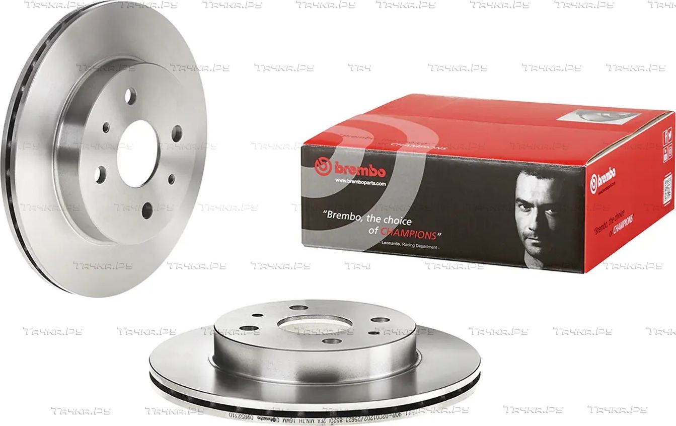 Тормозной диск Brembo PRIME LINE передний для Daihatsu Cuore VII (L276) 2007-2013. Артикул 09.B523.10