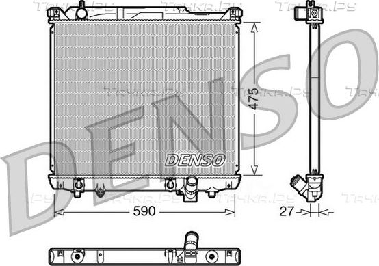 Радиатор охлаждения двигателя Denso (алюминий). Артикул DRM47020