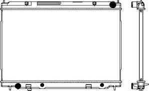 Радиатор охлаждения двигателя Sakura для Infiniti M III 2005-2010. Артикул 3251-1018