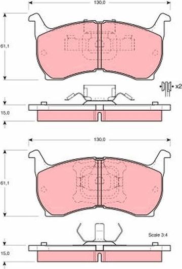 Тормозные колодки TRW. Артикул GDB354