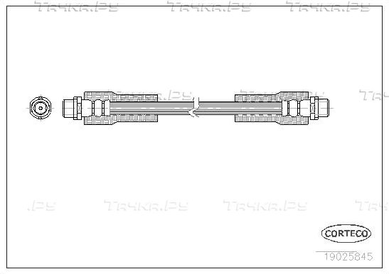 Тормозной шланг Corteco передний правый/левый для Volkswagen Passat B5 1996-2005. Артикул 19025845