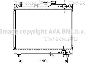 Радиатор охлаждения двигателя AVA. Артикул SZ2079
