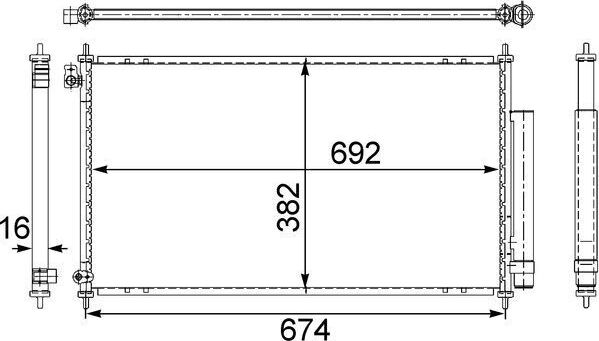 Радиатор кондиционера (конденсатор) Mahle Behr. Артикул AC 467 001S