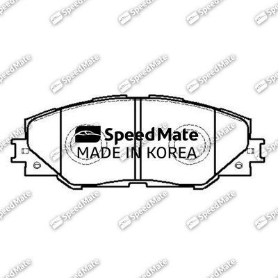 Тормозные колодки SpeedMate передние для Toyota Auris II 2012-2018. Артикул SM-BPJ206
