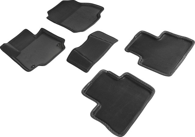Коврики Seintex 3D EVA Соты для салона Toyota RAV 4 V МКПП 2018-2026 ЧЕРНЫЕ. Артикул 95176
