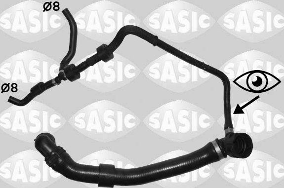 Патрубок радиатора (системы охлаждения) Sasic. Артикул 3406459