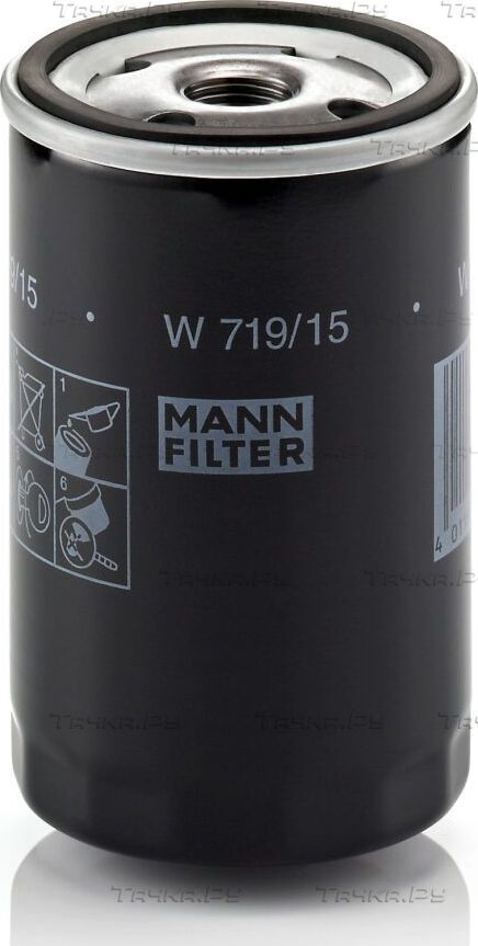 Масляный фильтр Mann-Filter для BMW Z1 1988-1991. Артикул W 719/15