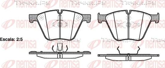 Тормозные колодки Remsa передние для BMW X5 III (F15) 2013-2018. Артикул 1419.00