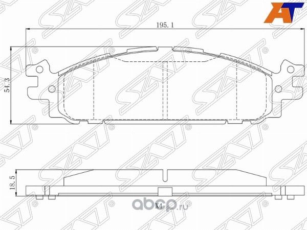 Колодки тормозные перед FORD EXPLORER 10-TAURUS 1 (SAT). Артикул ST280091