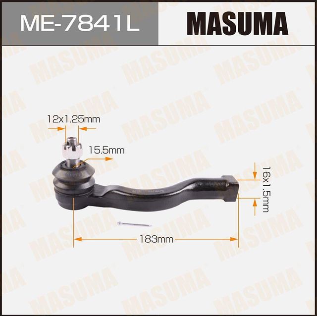 Наконечник рулевой тяги Masuma передний левый для Mitsubishi Pajero III 2000-2007. Артикул ME-7841L
