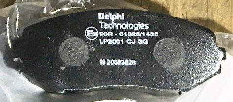 Тормозные колодки Delphi (Low-Metallic) передние для Suzuki Grand Vitara III 2005-2015. Артикул LP2001