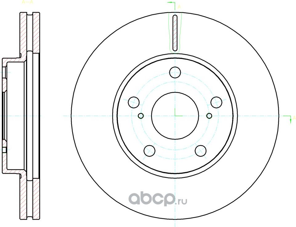 Диск тормозной передний D273 4351202180 4351212690 G-BRAKE. Артикул GR20649