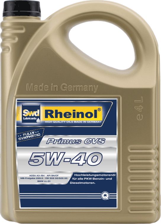 Масло мотор. Primus CVS 5W-40 (4л) (Rheinol). Артикул 31168,470