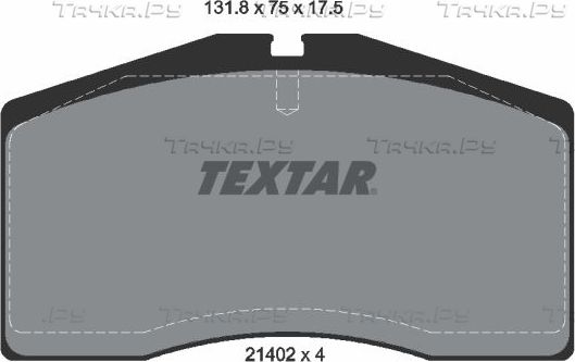 Тормозные колодки Textar. Артикул 2140201