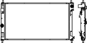 Радиатор охлаждения двигателя Sakura для Jeep Compass I 2006-2016. Артикул 3091-8501