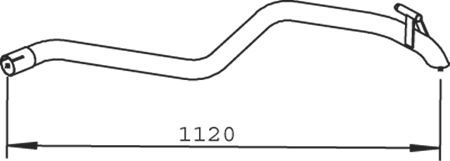 Глушитель Dinex задний левый для Mercedes-Benz Sprinter 901, 902 1995-2000. Артикул 54614
