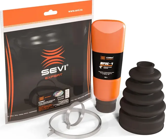 Пыльник наружный с хомутами и смазкой 160 гр для а/м Логан , для а/м Ларгус СЕВ (Sevi). Артикул 61245030