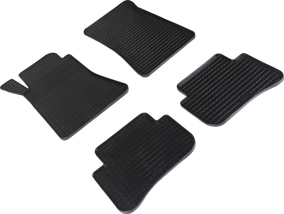 Коврики резиновые Seintex с узором сетка для салона Mercedes-Benz C-Класс W204 2007-2013 RWD. Артикул 00907