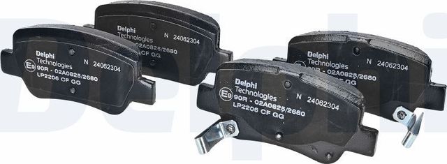 Тормозные колодки Delphi (Low-Metallic). Артикул LP2206