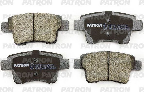 Тормозные колодки Patron. Артикул PBP152