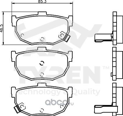Колодки тормозные (Tyren). Артикул TYR1211871
