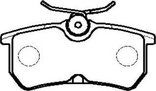 Тормозные колодки HSB задние для Ford Fiesta V 2005-2008. Артикул HP9515