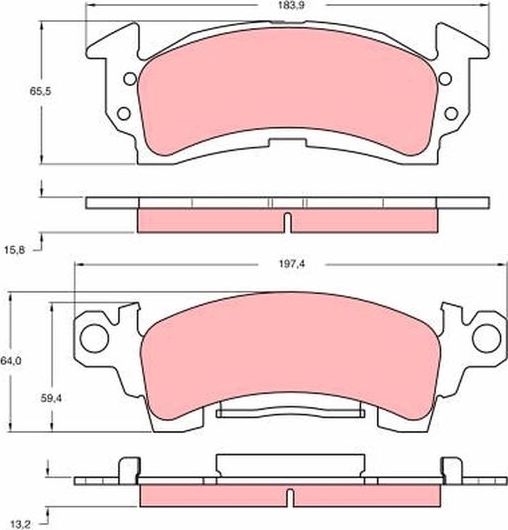 Тормозные колодки TRW. Артикул GDB742