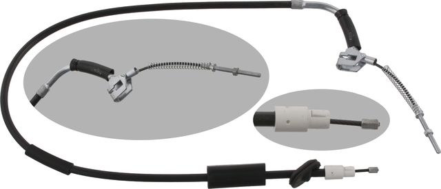 Трос ручника (тросик ручного тормоза) Febi Bilstein. Артикул 34913