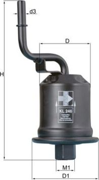 Топливный фильтр Mahle. Артикул KL 246