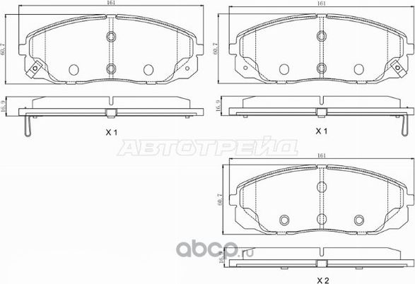 Колодки тормозные перед KIA CARNIVAL 14- (SAT). Артикул ST280205