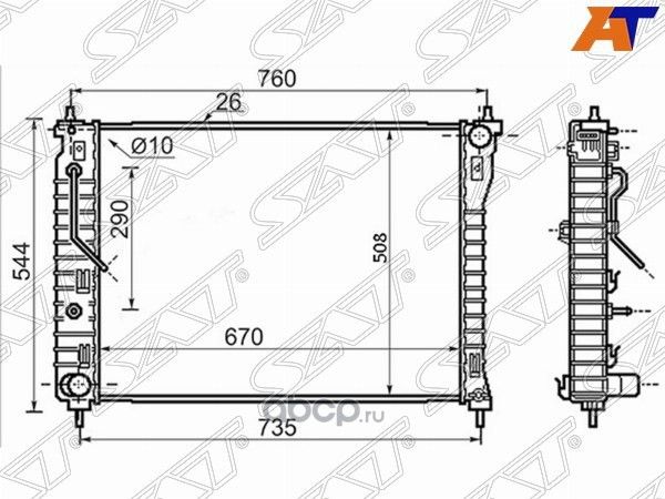 Радиатор CHEVROLET CAPTIVAOPEL ANTARADAEWOO WINS (SAT). Артикул SGCH0004