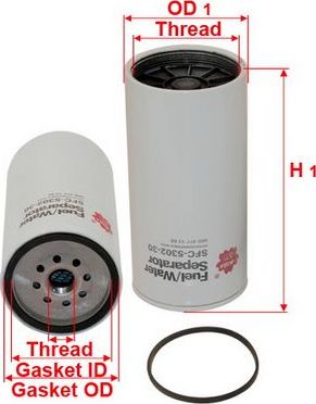 Топливный фильтр-сепаратор Sakura. Артикул SFC-5302-30