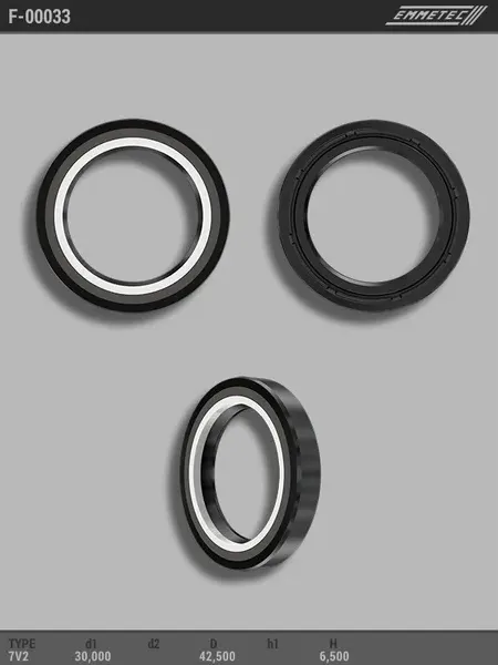 Сальник 30,00/42,50*6,50 тип 7V2 (Emmetec). Артикул F00033