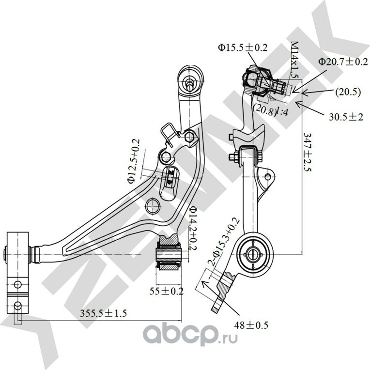 РЫЧАГ ПЕРЕДНИЙ ЛЕВЫЙ NISSAN X-TRAIL T30 01 (Zennek). Артикул DCA0108