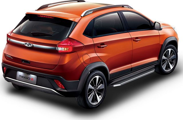 Пороги алюминиевые Rival Premium для Chery Tiggo 2 2017-2020. Артикул A173ALP.0904.1