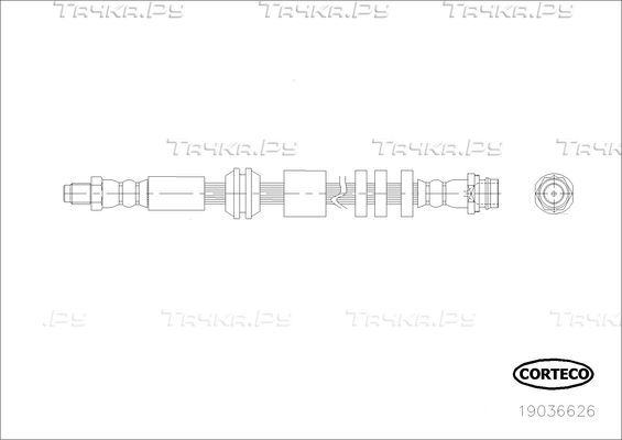 Тормозной шланг Corteco передний для Land Rover Freelander II 2006-2014. Артикул 19036626