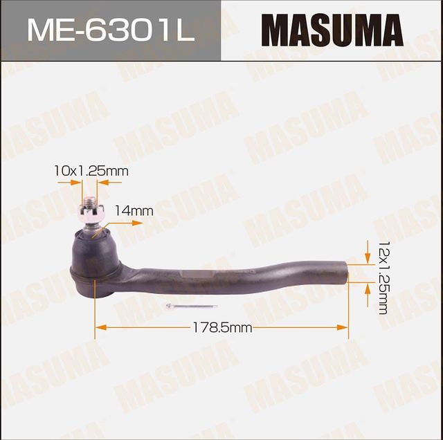 Наконечник рулевой тяги Masuma. Артикул ME-6301L