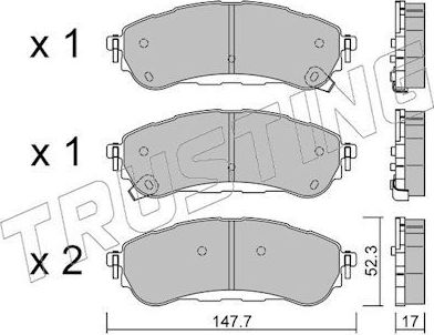 Тормозные колодки Trusting для Ford Ranger III 2011-2015. Артикул 1344.0