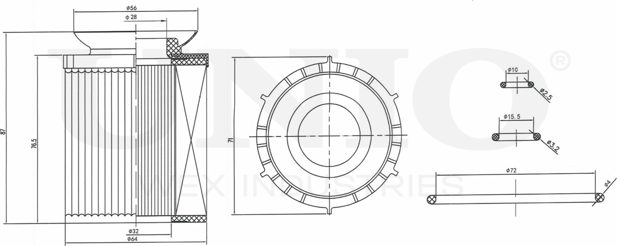 Фильтр масляный (Unio). Артикул FLT-20090