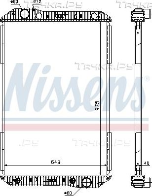 Радиатор охлаждения двигателя Nissens. Артикул 625710