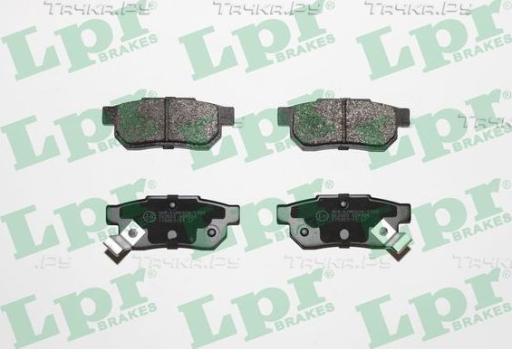 Тормозные колодки LPR задние для Acura Integra I 1985-1990. Артикул 05P506