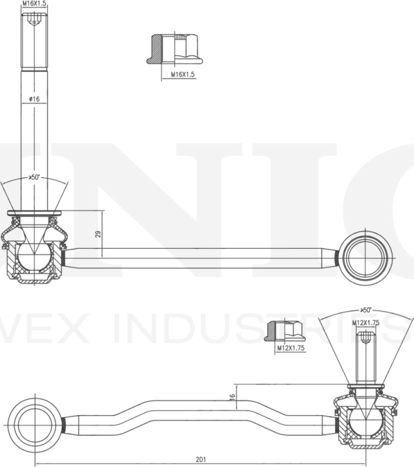 Тяга/стойка стабилизатора (Unio). Артикул SSP-50184