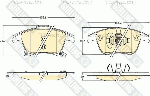 Тормозные колодки Girling. Артикул 6120922