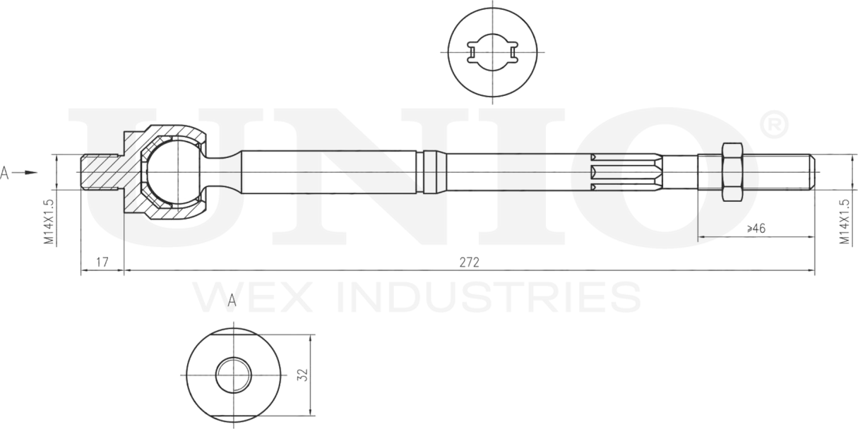 Тяга рулевая (Unio). Артикул SSP-30002