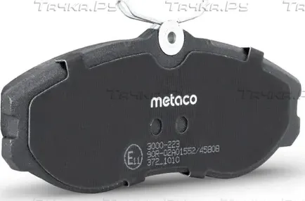 Колодки тормозные передние к-кт (Metaco). Артикул 3000223